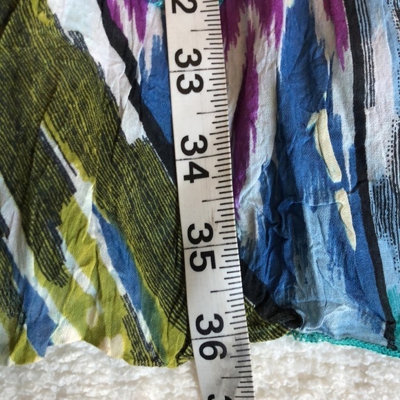 Raga Anthropologie Maxi Skirt Boho Peasant Smocked Waist Multicolored Small NWOT - Picture 9 of 10